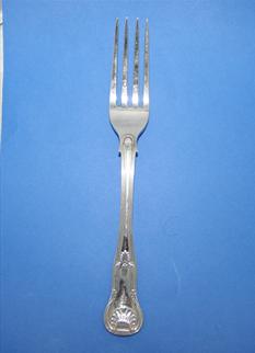 A Regency sterling silver king's pattern table fork