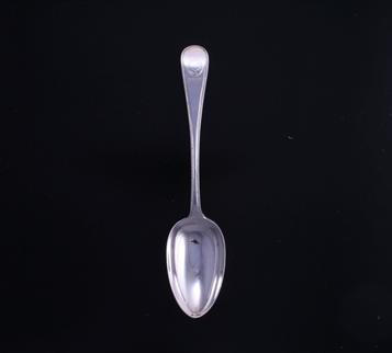 A Victorian Old English bead edge pattern sterling silver table spoon