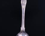 A pair of Victorian silver dessert spoons