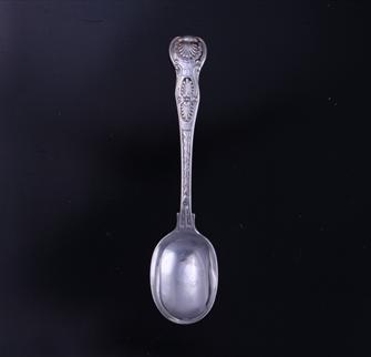 A Regency King's pattern sterling silver soup spoon