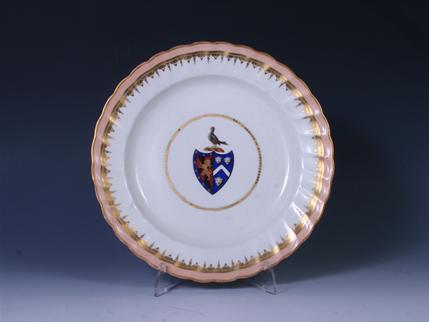 A George III Derby armorial porcelain plate