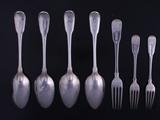 Collection of George III silver flatware