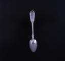 A Victorian sterling silver fiddle pattern teaspoon