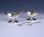 Pair of George III sterling silver salts