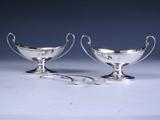 Pair Victorian silver salts