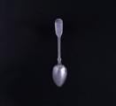 A Victorian sterling silver fiddle pattern teaspoon