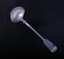 A William IV fiddle pattern sterling silver soup ladle