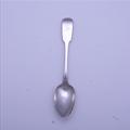 A Victorian sterling silver fiddle pattern dessert spoon