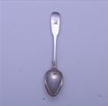 A George IV fiddle pattern sterling silver teaspoon