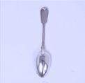 A Victorian sterling silver fiddle and thread pattern table spoon