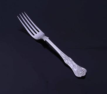 A Victorian Queen's pattern sterling silver dessert fork