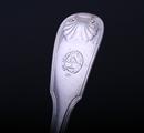 JACOBITE INTEREST: rare collection of William IV fiddle, thread and shell pattern sterling silver flatware