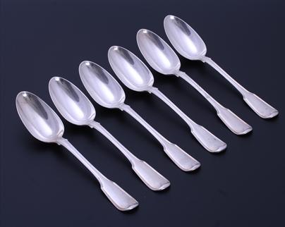 Collection of fiddle and thread pattern sterling silver flatware