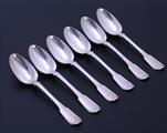 Collection of fiddle and thread pattern sterling silver flatware