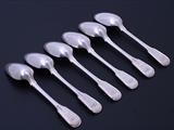 Collection of fiddle and thread pattern sterling silver flatware