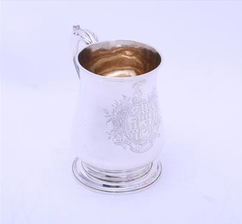 A fine George III sterling silver pint mug