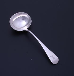 A Victorian sterling silver sauce ladle