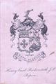 A 19th century armorial bookplate for Bickersteth