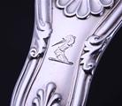 Set of six Victorian King's pattern sterling silver table spoons