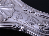 A set of five George IV sterling silver King's pattern table spoons