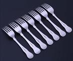 A set of six Scottish Victorian single struck King's pattern sterling silver forks