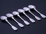 Set of six Victorian sterling silver table spoons