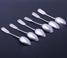 Set of six Victorian Irish sterling silver teaspoons