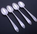 Set of four Irish George III sterling silver table spoons