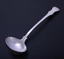 Fine Victorian sterling silver Queen's pattern with oyster back soup ladle