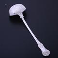 Fine Victorian sterling silver Queen's pattern with oyster back soup ladle