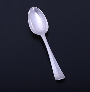 A George II Irish silver Hanoverian pattern table spoon