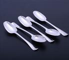 Five Irish George II Hanoverian pattern sterling silver tablespoons