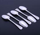 Five Irish George II Hanoverian pattern sterling silver tablespoons