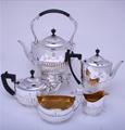 Very fine Victorian sterling silver five piece tea and coffee service