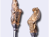 THE QUEEN'S BEASTS: rare set of ten sterling silver commemorative Heraldic apostle spoons