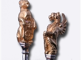 THE QUEEN'S BEASTS: rare set of ten sterling silver commemorative Heraldic apostle spoons