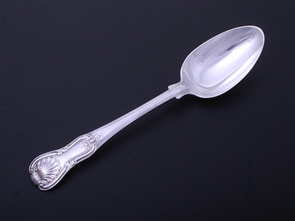 PAUL STORR: A Regency Hourglass pattern sterling silver table spoon