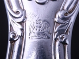 PAUL STORR: A Regency Hourglass pattern sterling silver table spoon