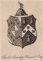 A 19th century framed armorial bookplate