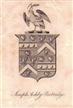 A 19th century framed armorial bookplate