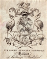 A 19th century framed armorial bookplate