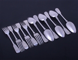 A matched collection of George III sterling silver fiddle pattern flatware