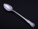 PAUL STORR: An historically interesting Regency Hourglass pattern sterling silver basting spoon