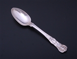 A Victorian Queen's pattern sterling silver teaspoon