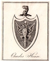 A 19th century framed armorial bookplate