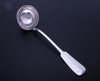 AUSTRIA-HUNGARY: A fiddle pattern silver soup ladle