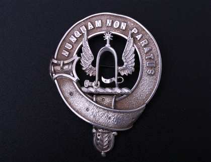 JOHNSTONE: A Scottish sterling silver clan badge