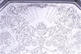 A fine Edward VII sterling silver presentation salver