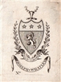 An 18th century armorial bookplate for Whatley