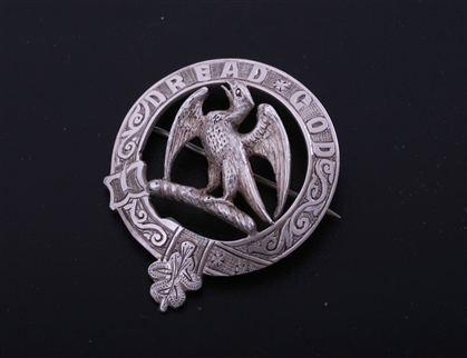 A Victorian silver Clan badge for MUNRO